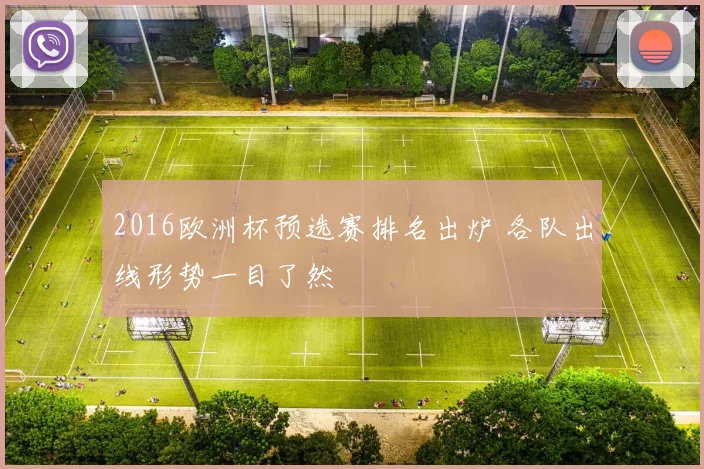 2016欧洲杯预选赛排名出炉 各队出线形势一目了然